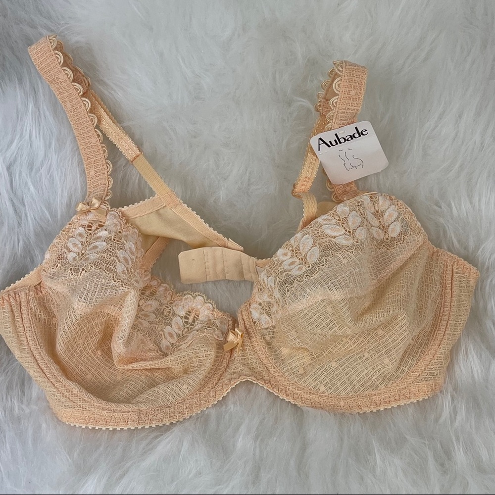Aubade Vintage 5312 B Buttercream/Ivory Wire Bra 36B Made in France NWT